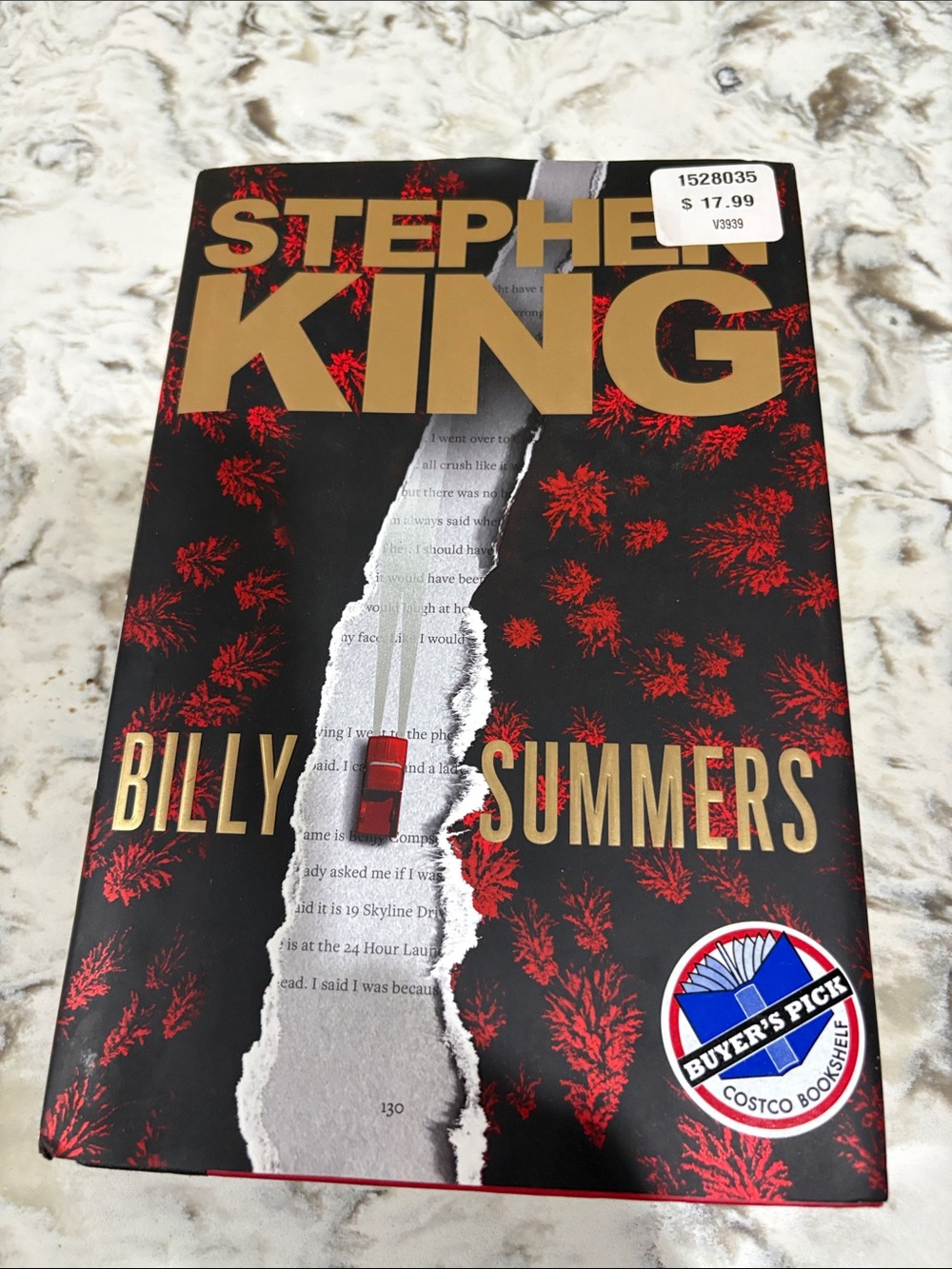 Billy Summers Hardcover Book - Black & Red